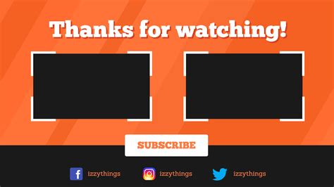 Outro Template For Youtube