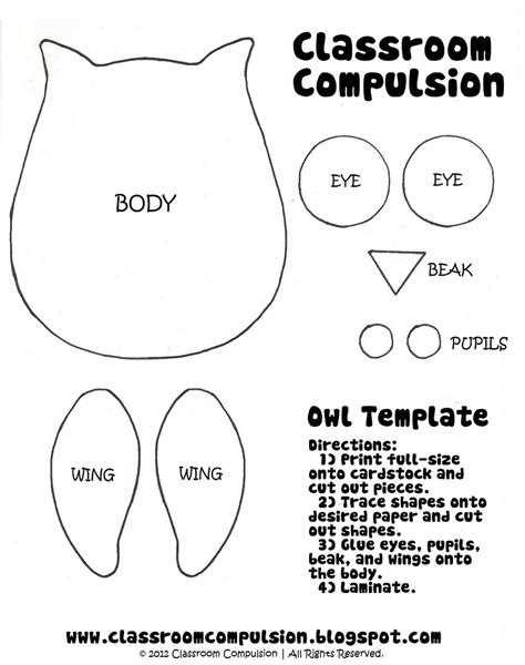 Owl Cut Out Template