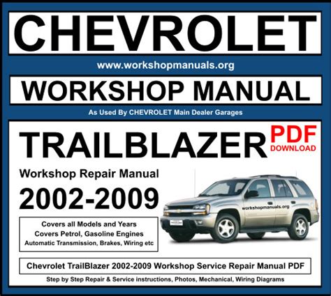 Owners Manual For Chevy Trailblazer 2002