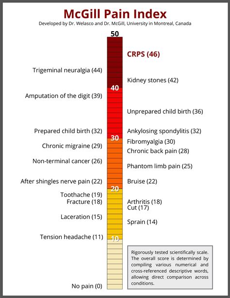 Pain Index Chart
