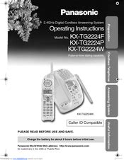 Panasonic 24 Ghz Digital Cordless Phone Manual
