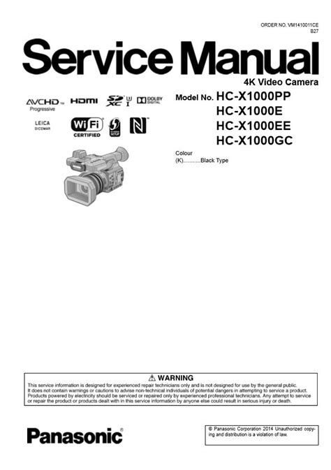 Panasonic Aj Hpx2000 Hpx2100 Service Manual And Repair Guide