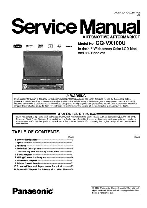 Panasonic Cq C8400u Wiring Diagram