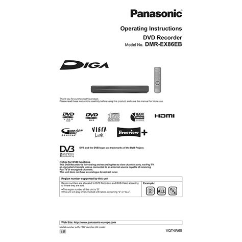 Panasonic Dmr Ex85eb Dmr Ex85eg Dvd Recorder Service Manual