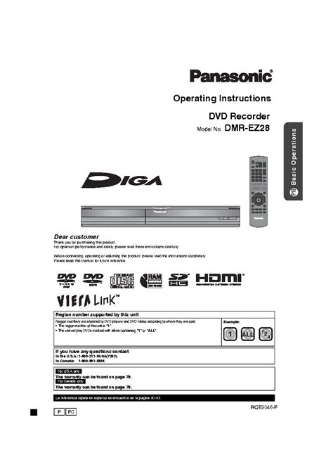 Panasonic Dmr Ez28 Ez28p Ez28pc Service Manual Repair Guide
