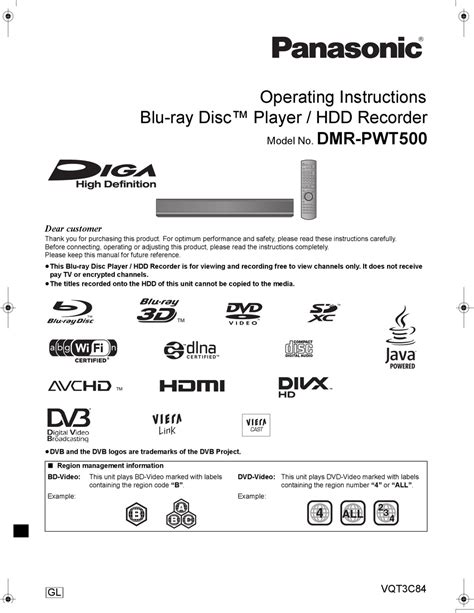 Panasonic Dmr Pwt500 Service Manual Repair Guide