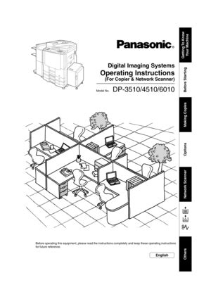 Panasonic Dp 3510 4510 6010 Service Manual