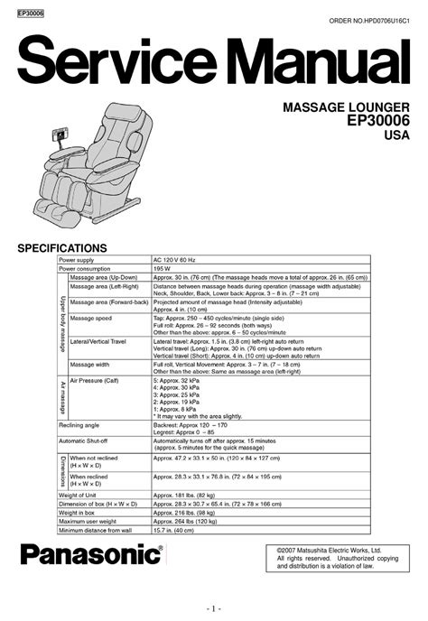 Panasonic Ep30006 Service Manual Repair Guide