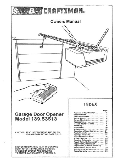 Panasonic Garage Door Opener User Manual