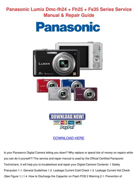 Panasonic Lumix Dmc Fh24 Series Service Manual