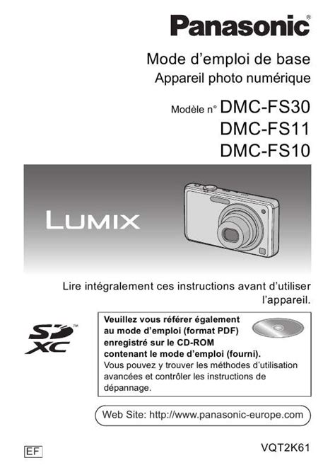 Panasonic Lumix Dmc Fs30 Series Service Manual Repair Guide