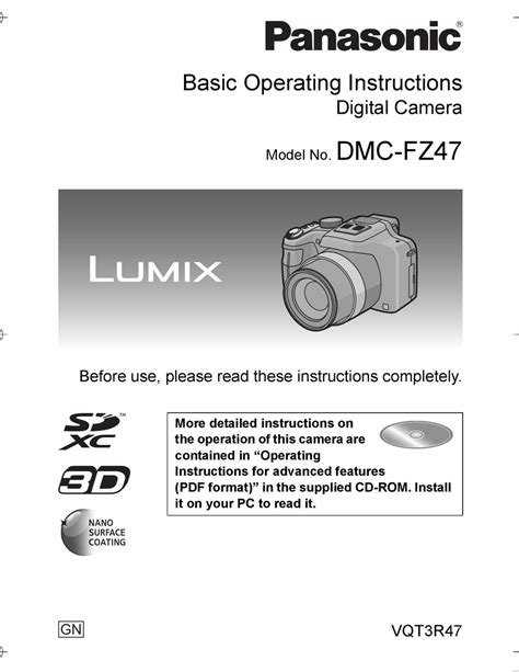 Panasonic Lumix Dmc Fz47 Fz48 Service Manual Repair Guide