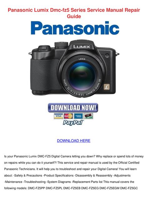 Panasonic Lumix Dmc Fz5 Series Service Manual Repair Guide