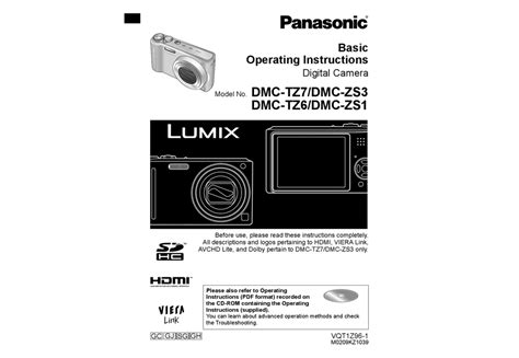Panasonic Lumix Dmc Tz7 Instruction Manual