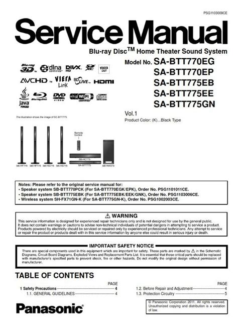 Panasonic Sc Btt362 Service Manual And Repair Guide