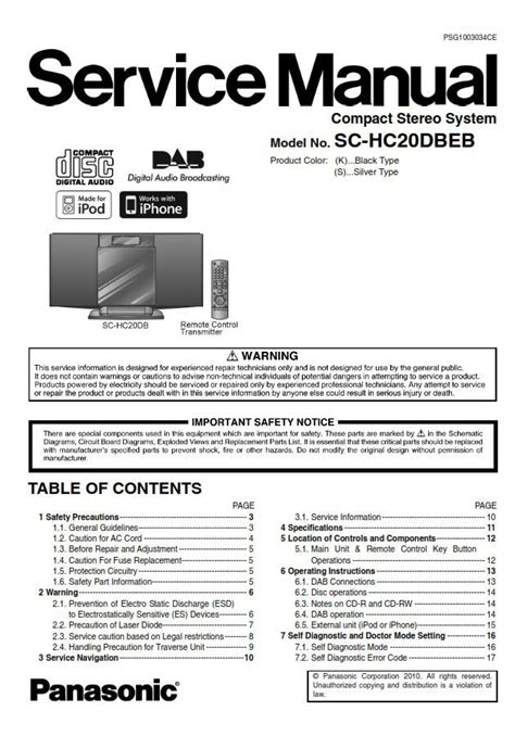 Panasonic Sc Hc20db Hc20dbeb Service Manual Repair Guide