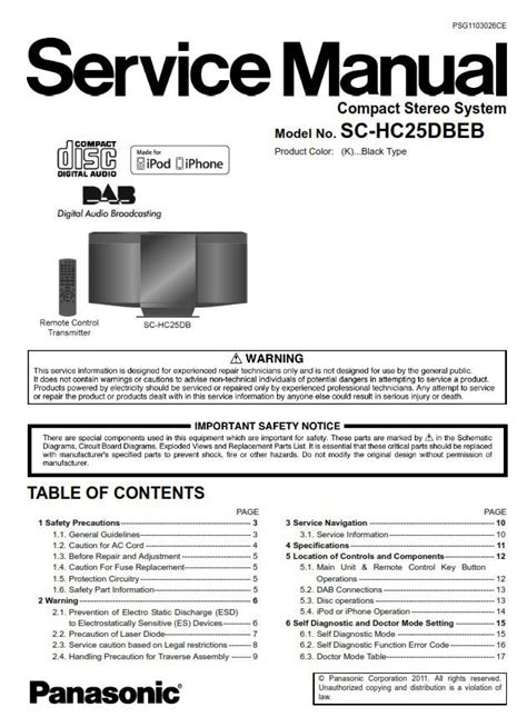 Panasonic Sc Hc25db Hc25dbeb Service Manual Repair Guide