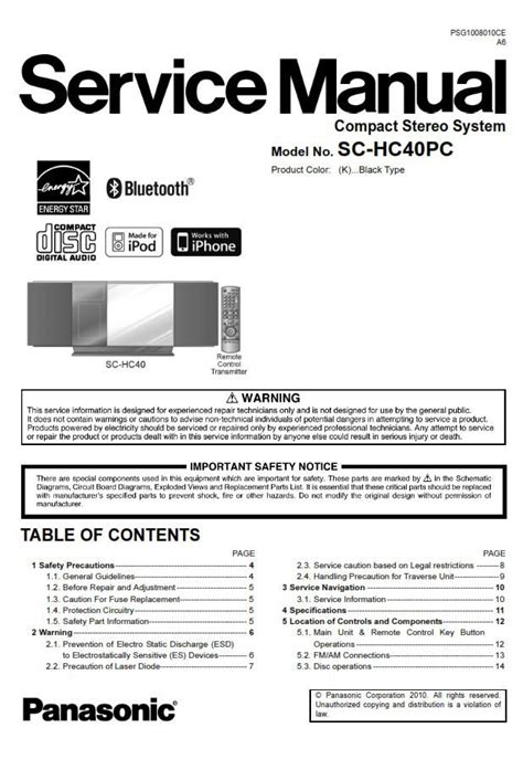 Panasonic Sc Hc40 Hc40pc Service Manual Repair Guide