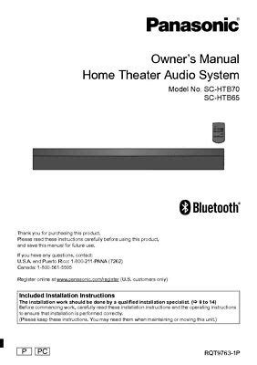 Panasonic Sc Htb65 Service Manual And Repair Guide