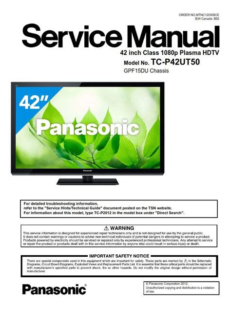 Panasonic Tc 55as800u Service Manual Repair Guide