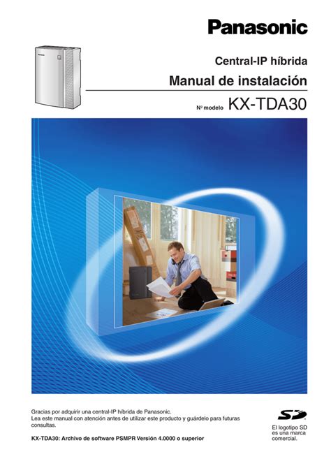 Panasonic Tda30 Installation Manual
