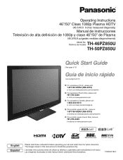 Panasonic Th 50pz850u Plasma Tv Service Manual Download