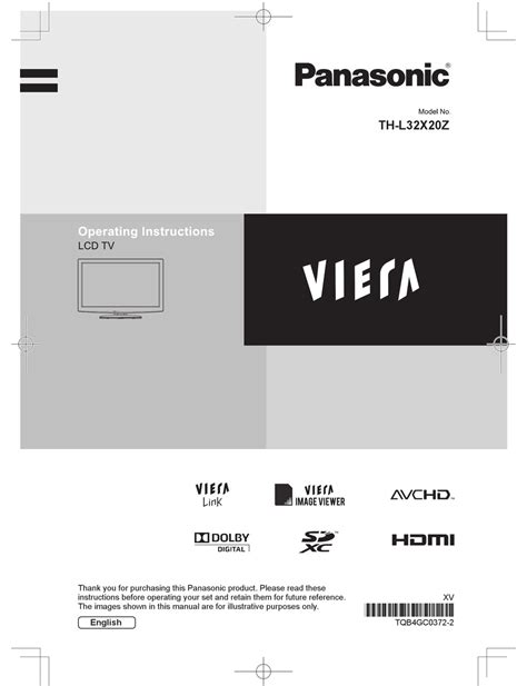 Panasonic Th L32x20z Lcd Tv Service Manual Download