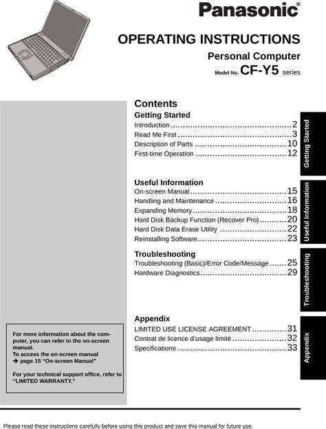 Panasonic Toughbook Cf Y5 Service Manual Repair Guide