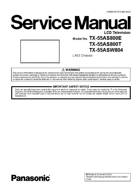 Panasonic Tx 55asw804 55as800e 55as800t Service Manual And Repair Guide