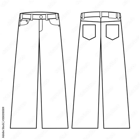 Pants Outline Template