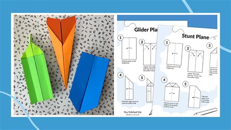 Paper Aeroplane Folding Templates