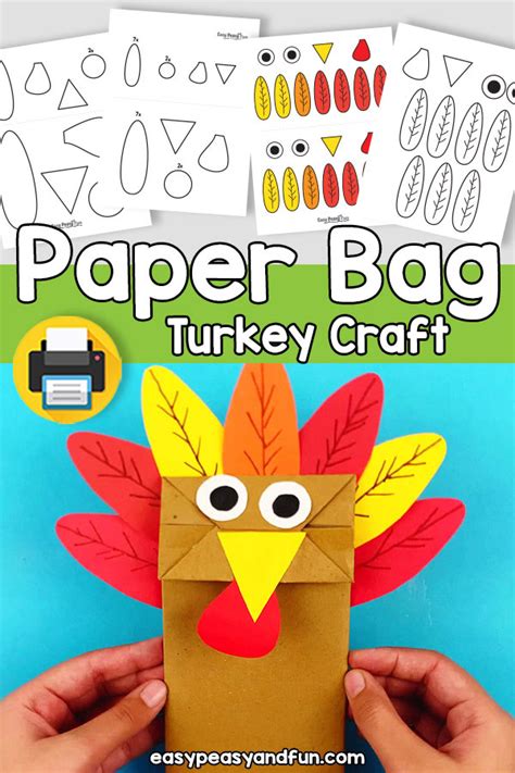Paper Bag Turkey Craft Template