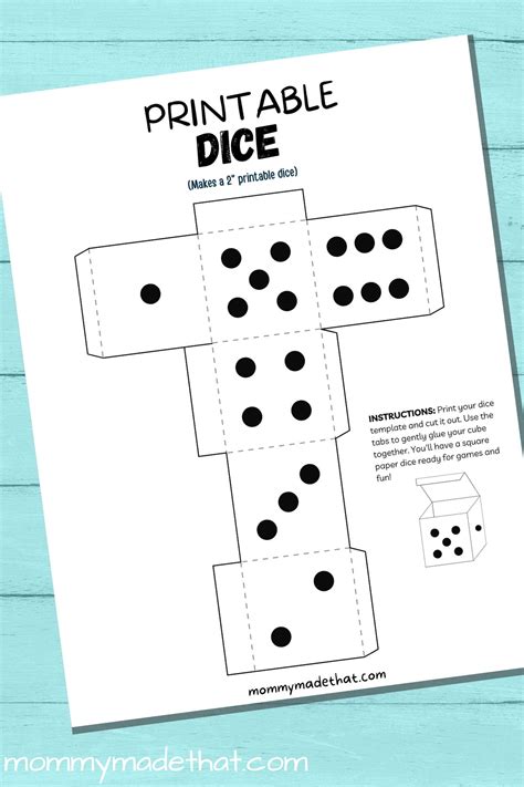 Paper Dice Template