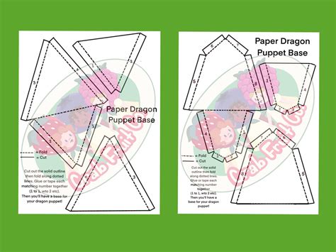 Paper Dragon Puppet Base Template