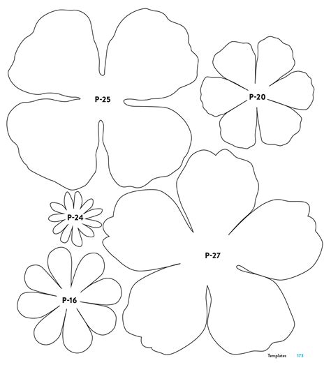 Paper Flower Pattern Template