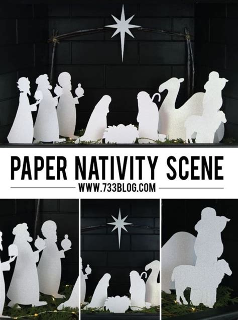 Paper Nativity Scene Template