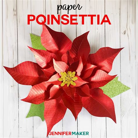 Paper Poinsettia Flower Template