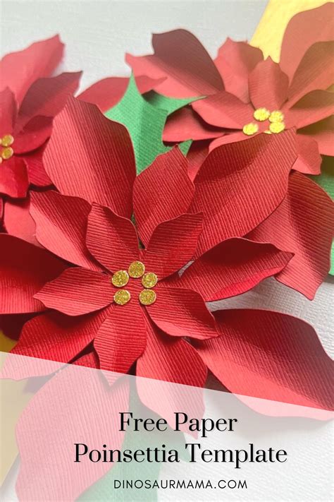 Paper Poinsettia Template
