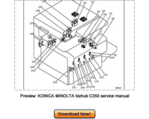 Parts Guide Manual Bizhub C350 Cf2203 8022 Bizhub C350cs