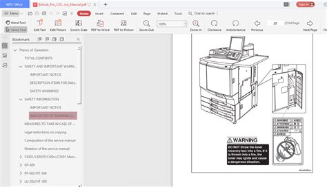 Parts Guide Manual Bizhub Pro C65hc