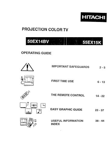 Parts List Manual Hitachi Cu5002k Projection Color Tv