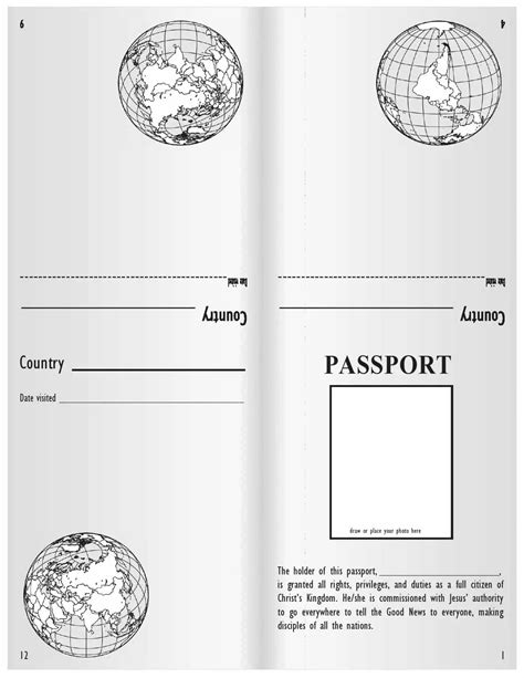 Passport Template For Kids