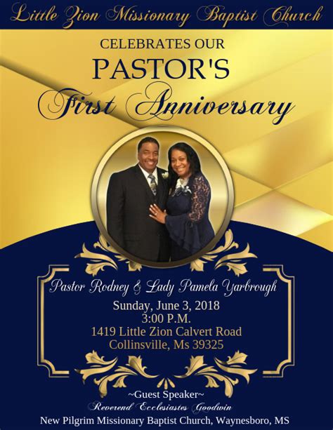 Pastor Anniversary Program Template Free
