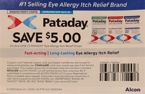 Pataday $5 Coupon Printable