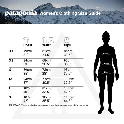 Patagonia Size Chart Pants