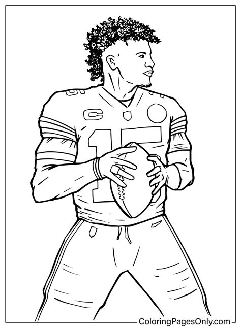Patrick Mahomes Coloring Pages Printable
