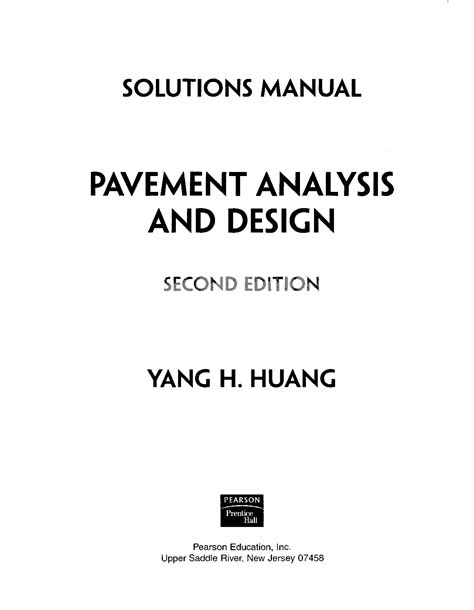 Pavement Analysis And Design Solution Manual