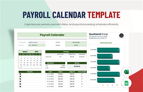 Payroll Calendar Template Excel Free