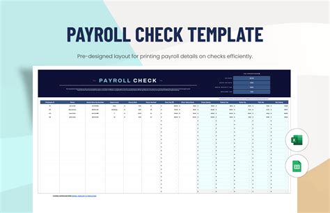Payroll Check Template Free Download