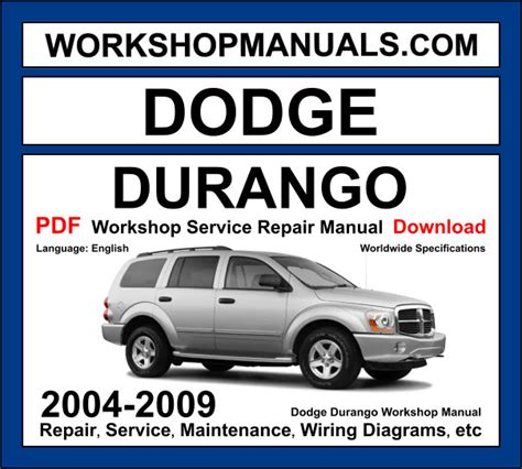 Pdf Download 2004 Dodge Durango Service Manual